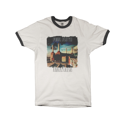 Pink Floyd Animals Album Cover Ringer T-Shirt - ringernaturalblacktrim