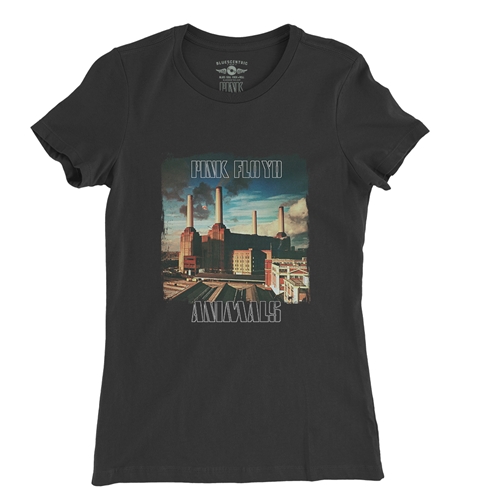 Pink Floyd Animals Album Cover Ladies T Shirt - Relaxed Fit - ladiesblack