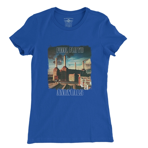 Pink Floyd Animals Album Cover Ladies T Shirt - Relaxed Fit - ladiesblue