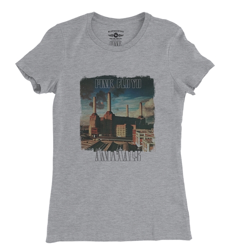 Pink Floyd Animals Album Cover Ladies T Shirt - Relaxed Fit - ladiesheathergrey