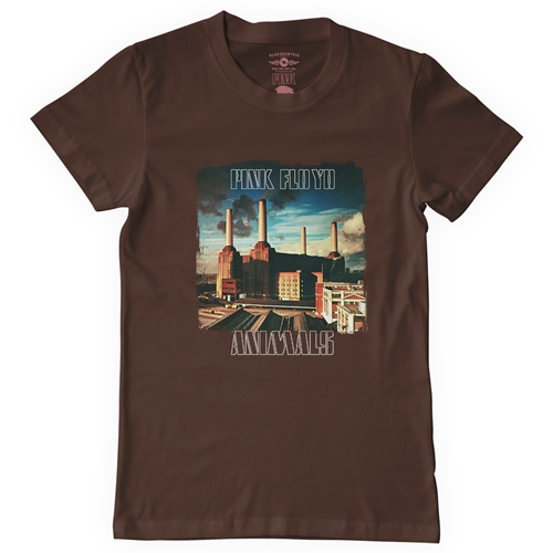 Pink Floyd Animals Album Cover T-Shirt - Classic Heavy Cotton - classicchocolate