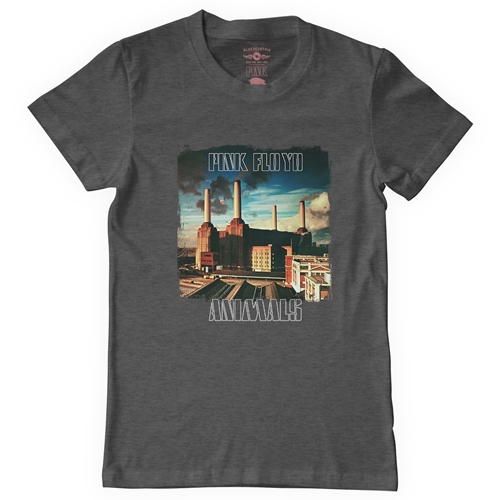 Pink Floyd Animals Album Cover T-Shirt - Classic Heavy Cotton - classicheathergrey