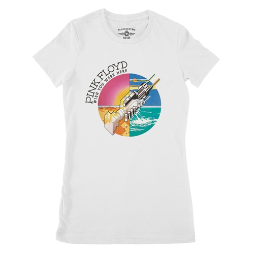 Pink Floyd Mechanical Hands Ladies T Shirt - Relaxed Fit - white