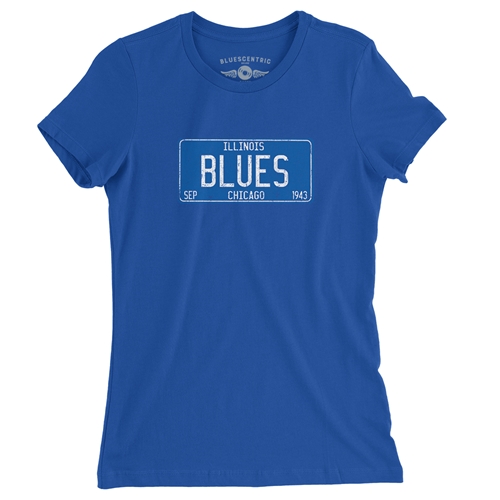 Chicago Blues Ladies T Shirt - ladiesblue