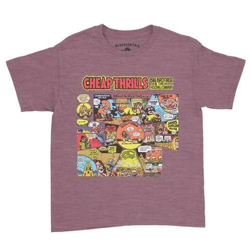 Big Brother and the Holding Company Cheap Thrills Youth T-Shirt - Lightweight Vintage Children & Toddlers - youthheathermaroon
