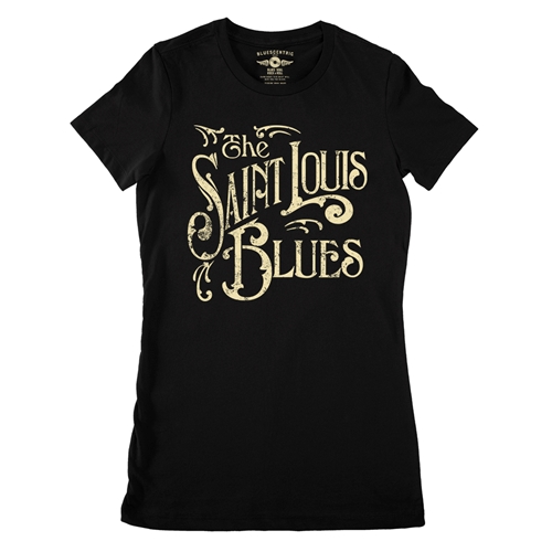 St Louis Blues Ladies T Shirt - ladiesblack