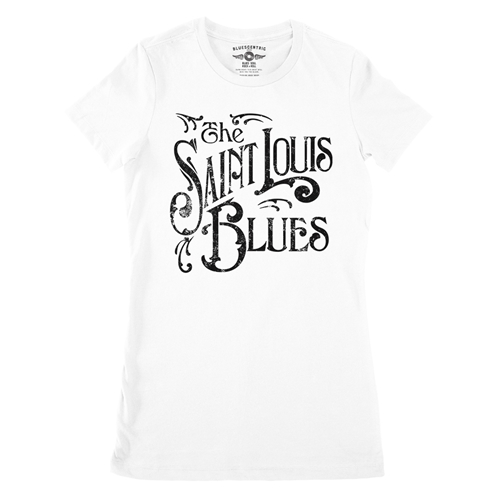 St Louis Blues Ladies T Shirt - ladieswhite