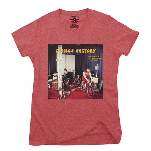 Creedence Clearwater Revival Cosmos Factory Ladies T Shirt - Relaxed Fit - ladiesheatherred