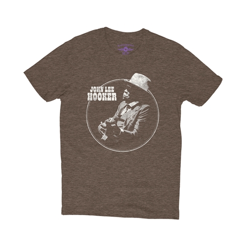 John Lee Hooker Circle T-Shirt - Lightweight Vintage Style - heatherbigmuddy