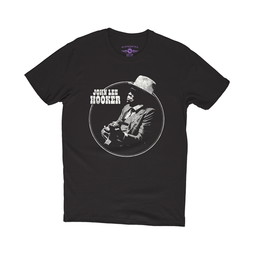 John Lee Hooker Circle T-Shirt - Lightweight Vintage Style - vintageblack