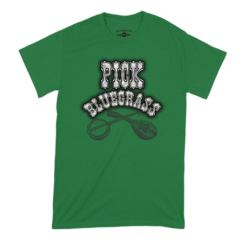 Pick Bluegrass Mother of Pearl T-Shirt - Classic Heavy Cotton - classickellygreen