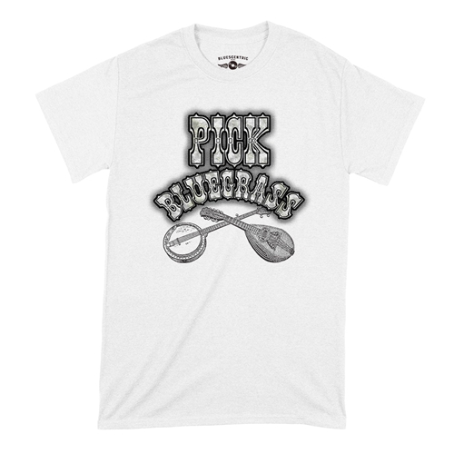 Pick Bluegrass Mother of Pearl T-Shirt - Classic Heavy Cotton - white