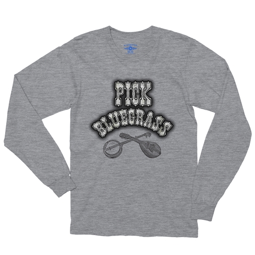 Pick Bluegrass Mother of Pearl Long Sleeve T-Shirt - longsleeveathleticheather