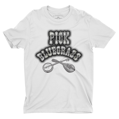 Pick Bluegrass Mother of Pearl T-Shirt - Lightweight Vintage Style - white
