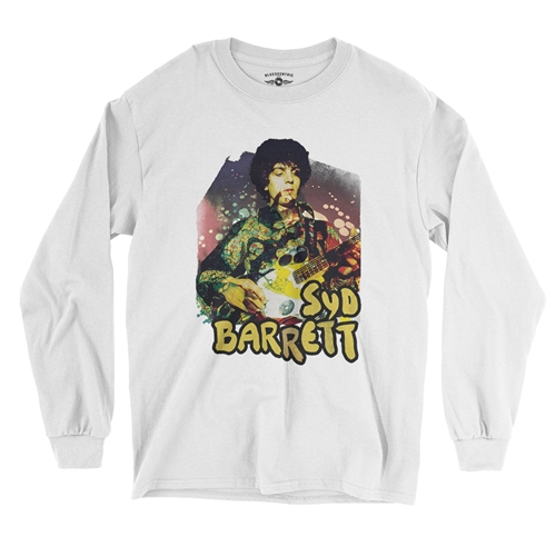 Psychedelic Syd Barrett Long Sleeve T-Shirt - longsleevewhite