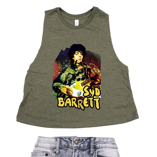 Psychedelic Syd Barrett Racerback Crop Top - Women