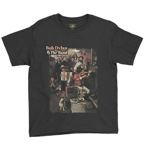 Bob Dylan & The Band Basement Tapes Album Youth T-Shirt - Lightweight Vintage Children & Toddlers - youthblack