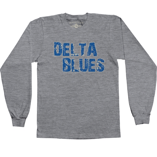 Delta Blues Music Long Sleeve T-Shirt - longsleeveathleticheather