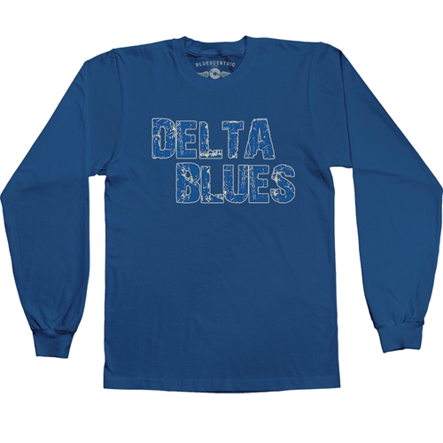 Delta Blues Music Long Sleeve T-Shirt - longsleeveblue