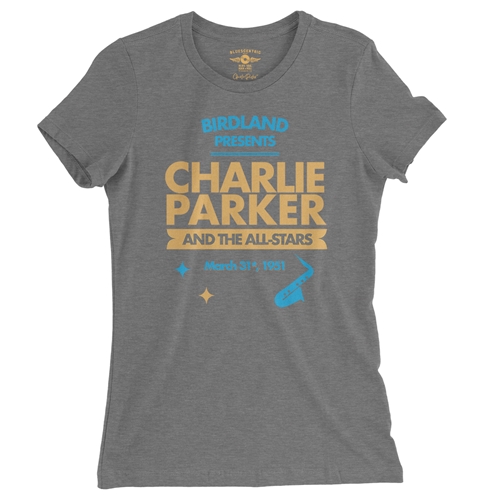 Charlie Parker Birdland Vintage Concert Ladies T Shirt - Relaxed Fit - ladiesdeepheather