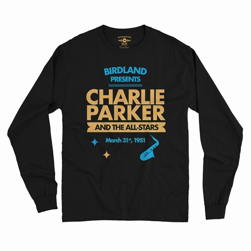Charlie Parker Birdland Vintage Concert Long Sleeve T-Shirt - longsleeveblack
