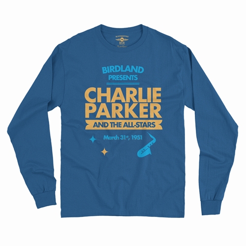 Charlie Parker Birdland Vintage Concert Long Sleeve T-Shirt - longsleeveblue