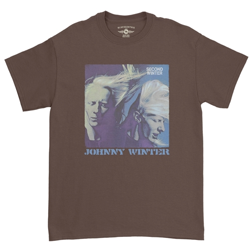 Johnny Winter Second Winter T-Shirt - Classic Heavy Cotton - classicchocolate