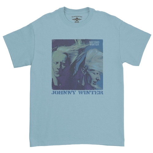 Johnny Winter Second Winter T-Shirt - Classic Heavy Cotton - classiclightblue
