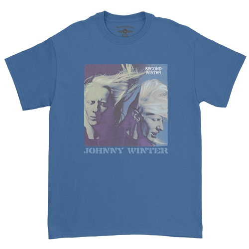 Johnny Winter Second Winter T-Shirt - Classic Heavy Cotton - classicroyalblue