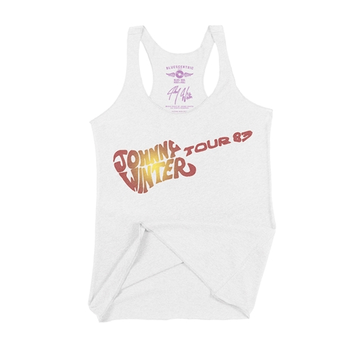Johnny Winter 1983 Tour Racerback Tank - Women