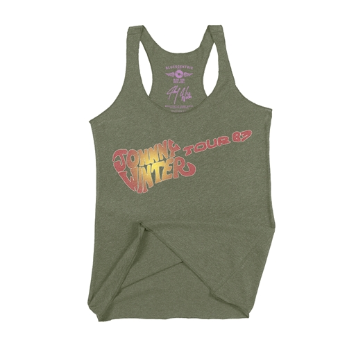 Johnny Winter 1983 Tour Racerback Tank - Women