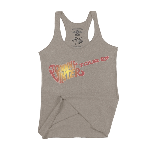 Johnny Winter 1983 Tour Racerback Tank - Women