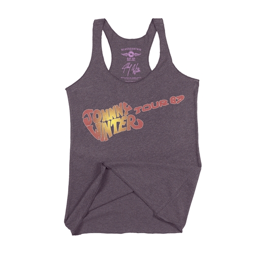 Johnny Winter 1983 Tour Racerback Tank - Women
