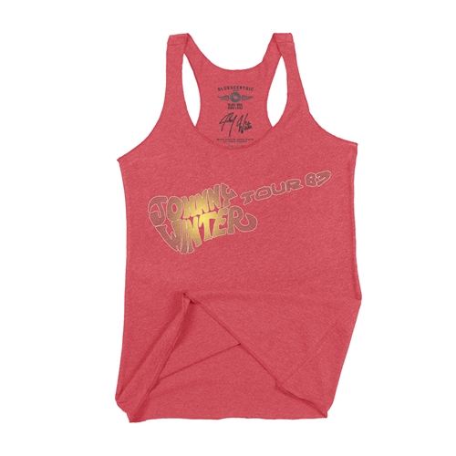 Johnny Winter 1983 Tour Racerback Tank - Women