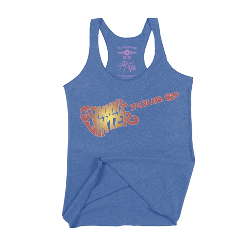 Johnny Winter 1983 Tour Racerback Tank - Women