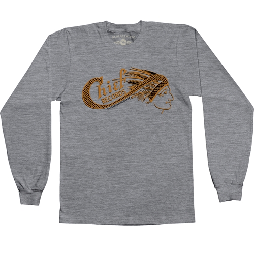 Chief Records Logo Long Sleeve T-Shirt - longsleeveathleticheather
