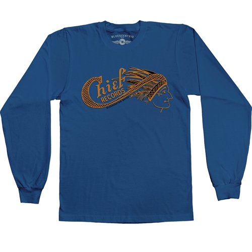 Chief Records Logo Long Sleeve T-Shirt - longsleeveblue