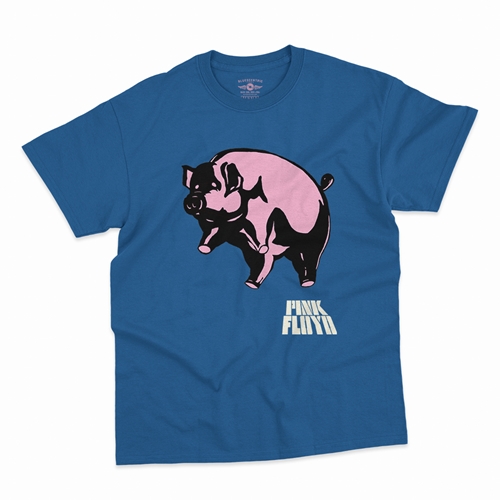 Pink Floyd Algie Pig T-Shirt - Classic Heavy Cotton - classicroyalblue