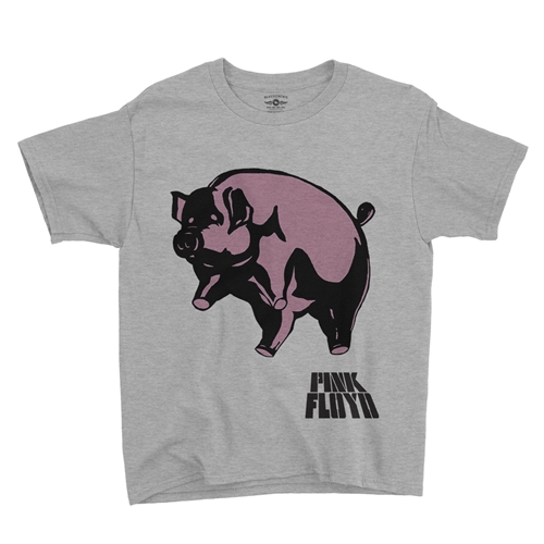 Pink Floyd Algie Pig Youth T-Shirt - Lightweight Vintage Children & Toddlers - youthheatherathletic