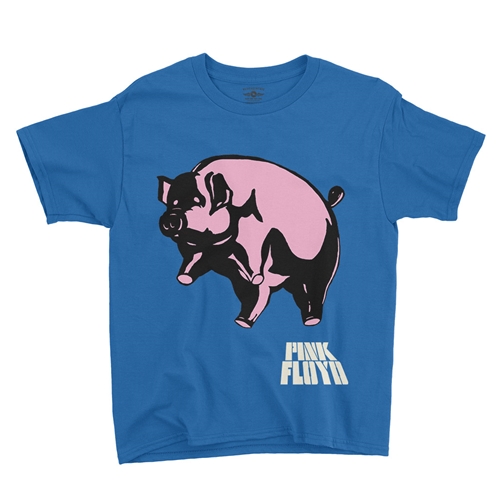 Pink Floyd Algie Pig Youth T-Shirt - Lightweight Vintage Children & Toddlers - youthroyalblue