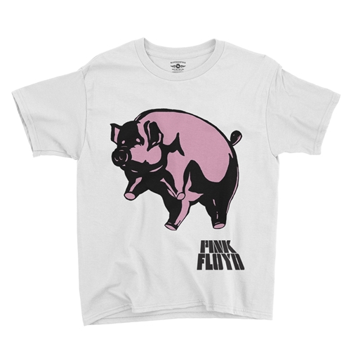 Pink Floyd Algie Pig Youth T-Shirt - Lightweight Vintage Children & Toddlers - youthwhite