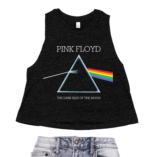 pink floyd cropped tee