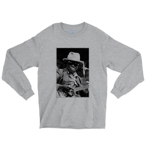 John Lee Hooker Black & White Photo Long Sleeve T-Shirt Tall Long Sleeve T Shirts Mens