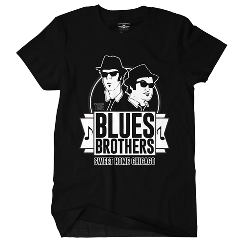 The Blues Brothers Sweet Home Chicago T-Shirt - Classic Heavy Cotton - classicblack
