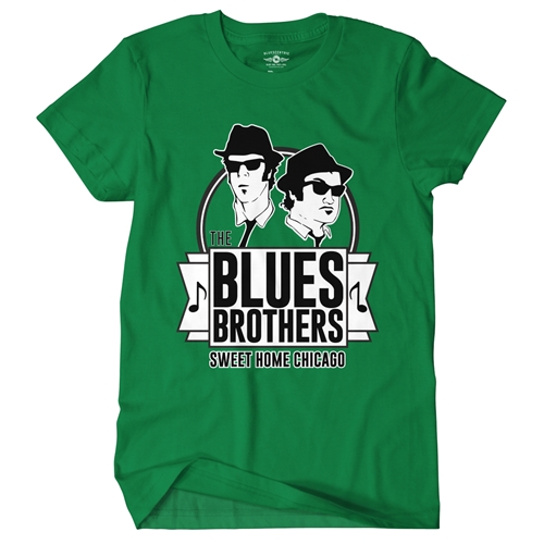 The Blues Brothers Sweet Home Chicago T-Shirt - Classic Heavy Cotton - classickellygreen