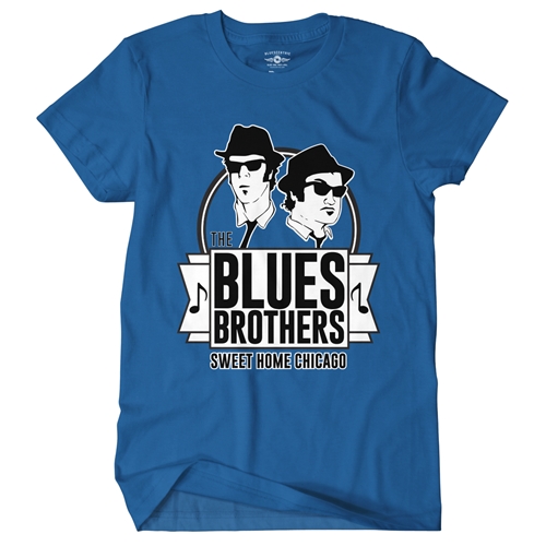 The Blues Brothers Sweet Home Chicago T-Shirt - Classic Heavy Cotton - classicroyalblue