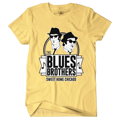 The Blues Brothers Sweet Home Chicago T-Shirt - Classic Heavy Cotton - classicyellow
