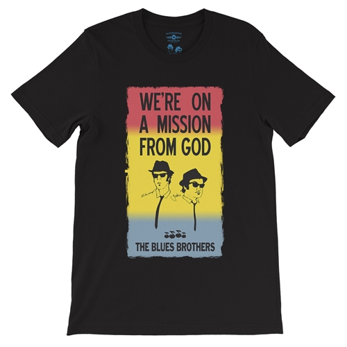 The Blues Brothers Poster T-Shirt - Lightweight Vintage Style - vintageblack