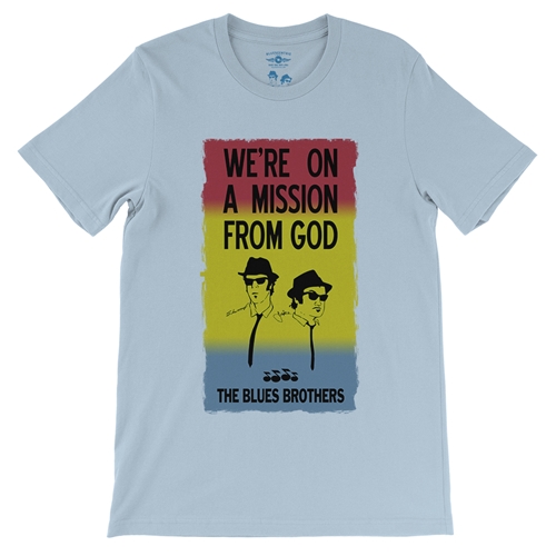 The Blues Brothers Poster T-Shirt - Lightweight Vintage Style - vintagethrowbackblue