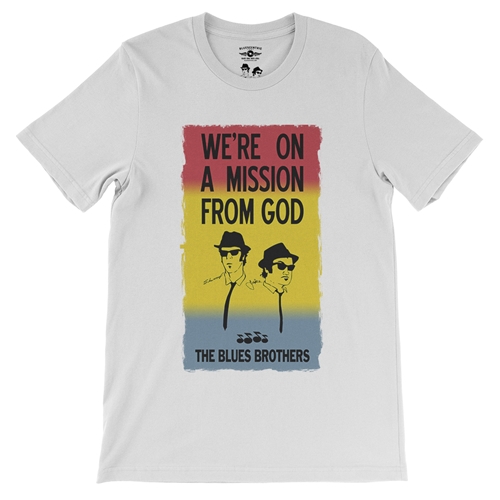 The Blues Brothers Poster T-Shirt - Lightweight Vintage Style - white